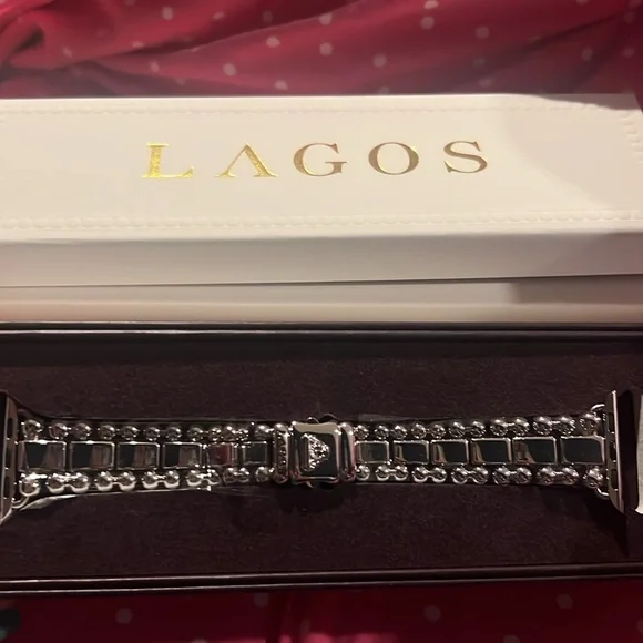 Lagos Stainless Steel Smart Caviar Apple Watch Band - Picture 7 of 8